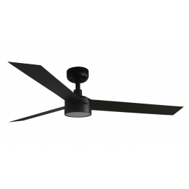 Cruiser L Black ceiling fan with DC motor and LED light by FARO