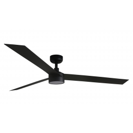 Cruiser XL Black ceiling fan with DC motor and LED light by FARO
