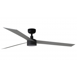 Cruiser XL Black ceiling fan with DC motor and LED light by FARO