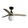 Klim S Black Walnut ceiling fan with DC motor and light by FARO