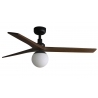 Klim S Black Walnut ceiling fan with DC motor and light by FARO