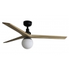 Klim M Black Walnut ceiling fan with DC motor and light by FARO