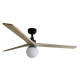 Klim L Black Oak ceiling fan with DC motor and light by FARO