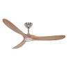 ECO GENUINO 152 Brushed Chrome - Oak with DC motor and remote control by Casafan