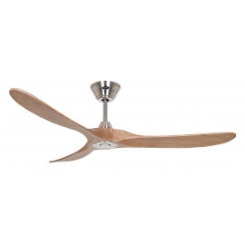 ECO GENUINO 152 Brushed Chrome - Oak with DC motor and remote control by Casafan