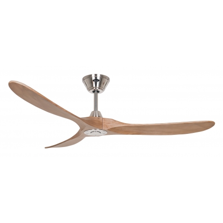 ECO GENUINO 152 Brushed Chrome - Oak with DC motor and remote control by Casafan