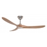 ECO GENUINO 152 Brushed Chrome - Oak with DC motor and remote control by Casafan