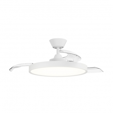 Bombay Estilo M White with transparent blades and LED light by Sulion