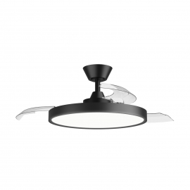 Bombay Estilo M Black with transparent blades and LED light by Sulion