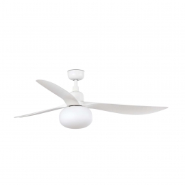 Outwood ΅White DC Outdoor Ceiling fan with light by Faro