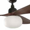Outwood Brown Walnut DC Outdoor Ceiling fan with light by Faro