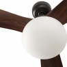 Outwood Brown Walnut DC Outdoor Ceiling fan with light by Faro