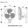 Greyhound Wall fan with remote control by Casafan