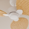 Alma S White Natural Outdoor DC ceiling fan from Sulion