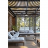 Dana Brown Oxide Outdoor ceiling fan with DC motor and LED light by Sulion