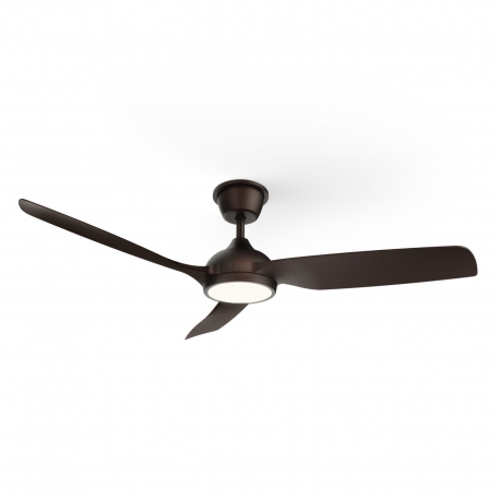 Dana Brown Oxide Outdoor ceiling fan with DC motor and LED light by Sulion