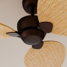 Alma L Brown Natural Outdoor DC ceiling fan from Sulion