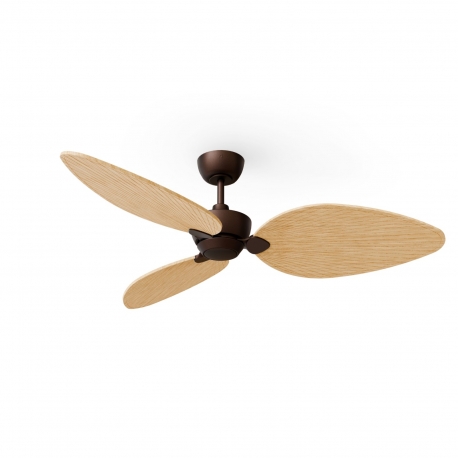 Alma L Brown Natural Outdoor DC ceiling fan from Sulion