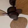 Alma S Brown Dark Natural Outdoor DC ceiling fan from Sulion