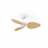 Alma S White Natural Outdoor DC ceiling fan with LED light from Sulion