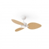 Alma S White Natural Outdoor DC ceiling fan with LED light from Sulion