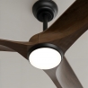 Outdoor ceiling fan Nova Black Brown with DC motor and LED light by Sulion