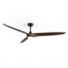 Outdoor ceiling fan Nova XL Black Dark Wood with DC motor and LED light by Sulion
