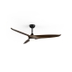 Outdoor ceiling fan Nova Black Dark Wood with DC motor and LED light by Sulion