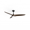 Outdoor ceiling fan Nova Black Dark Wood with DC motor and LED light by Sulion