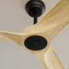 Outdoor ceiling fan Nova Black Natural Wood with DC motor by Sulion