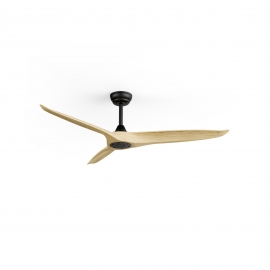Outdoor ceiling fan Nova Black Natural Wood with DC motor by Sulion