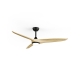Outdoor ceiling fan Nova Black Natural Wood with DC motor and LED light by Sulion