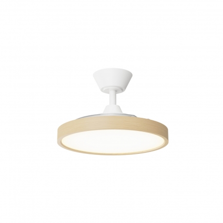 Bombay Estilo S Natural Wood with transparent blades and LED light by Sulion