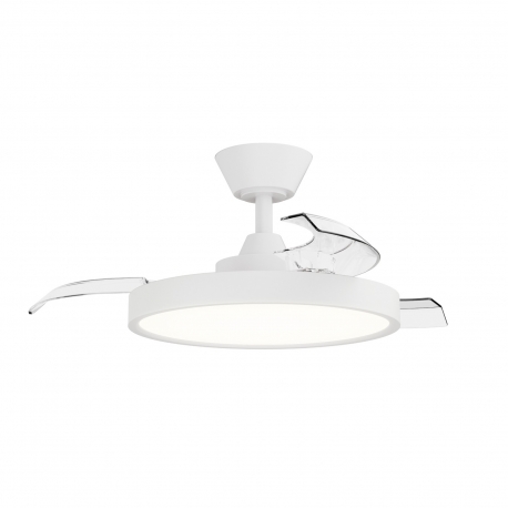 Bombay Estilo S White with transparent blades and LED light by Sulion