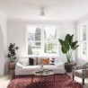 Athens Low Profile White with remote control by Hunter
