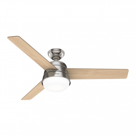 Finley Nickel 132 with light and remote control by Hunter