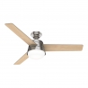 Finley Nickel 132 with light and remote control by Hunter