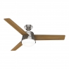 Finley Nickel 132 with light and remote control by Hunter