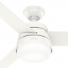 Finley White 132 with light and remote control by Hunter