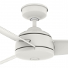 Trimaran White Outdoor ceiling fan with remote control by Hunter