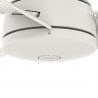 Trimaran White Outdoor ceiling fan with remote control by Hunter