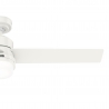Greenville White with light and remote control by Hunter