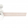 Greenville White with light and remote control by Hunter