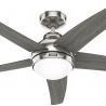 Bernard Chrome Gray with light and remote control by Hunter