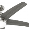 Bernard Chrome Gray with light and remote control by Hunter