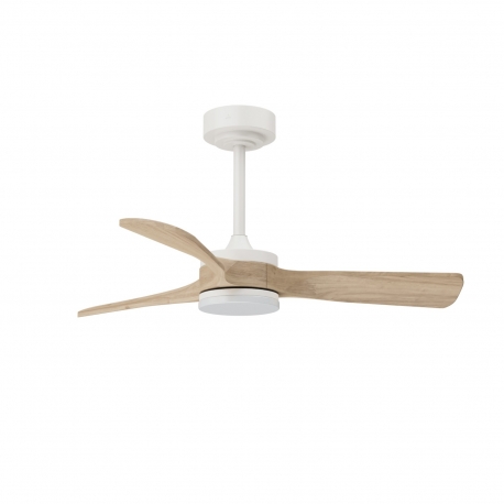 Ava M White Natural Wood with DC motor and LED light by Sulion