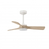 Ava M White Natural Wood with DC motor and LED light by Sulion