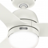 Seawave White Outdoor ceiling fan with light by Hunter