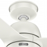 Seawave White Outdoor ceiling fan with light by Hunter