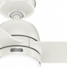 Seawave White Outdoor ceiling fan with light by Hunter